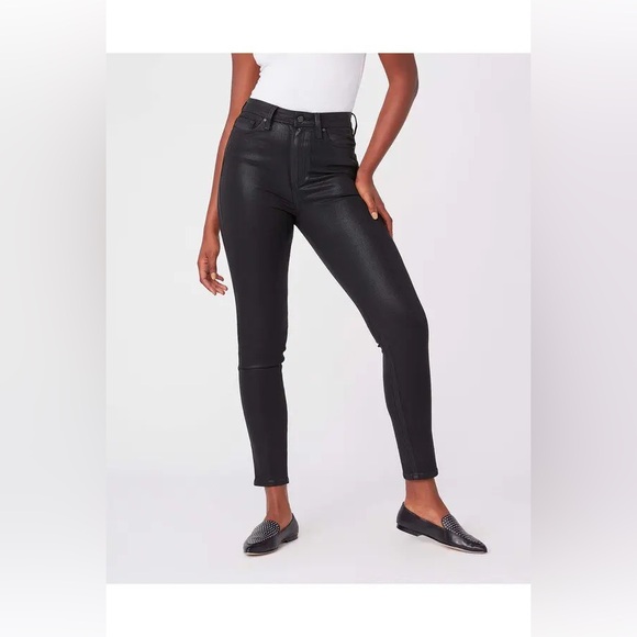 PAIGE Flaunt Cheeky Ultra Skinny Coated Jeans - Picture 1 of 6
